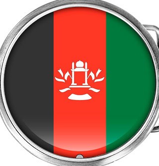 طرحی دایروی و زیبا از پرچم کشورمان افغانستان