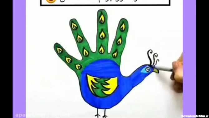 نقاشی با کمک دست برای کودکان - کلاس مجازی - زنگ هنر