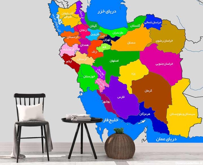 پوستر سه بعدی نقشه ایران