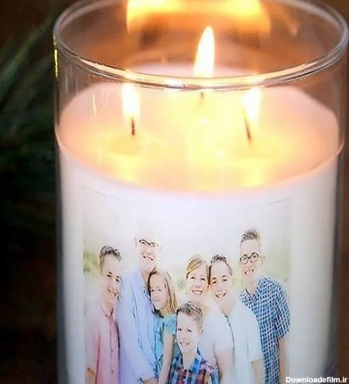 چاپ عکس روی شمع با چسب چوب