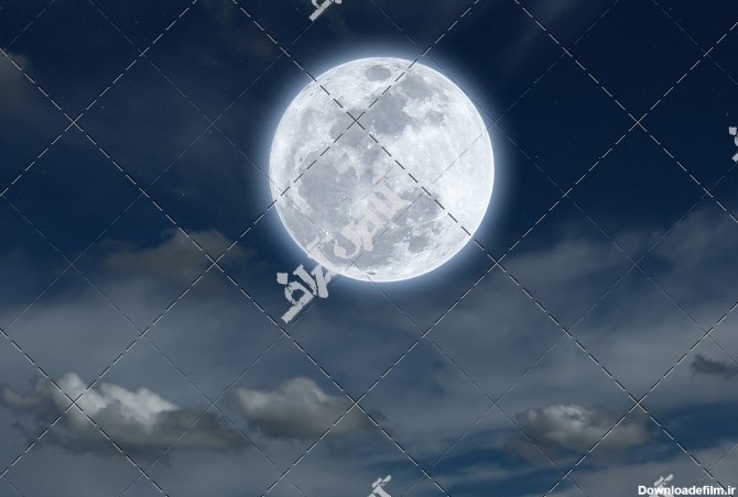 عکس ماه پشت ابر