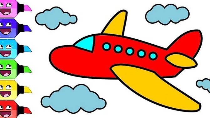 نقاشی هواپیما برای کودکان؛ زیباترین طرح های هواپیما برای رنگ آمیزی ...