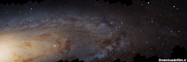 در این عکس که گستردگی به اندازه ی 40 هزار سال نوری دارد بیش از 100 میلیارد ستاره و هزاران خوشه ستاره ای دیده می شود. قطر آندرومدا در حدود 220 هزار سال نوری است.
