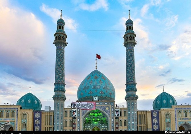 آیین تعویض پرچم گنبد مسجد جمکران به مناسبت ماه محرم از نگاه ...