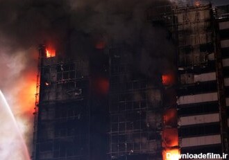 ساختمان در آتش سوخته بیمارستان گاندی ۲ روز بعد از حادثه/ عکس