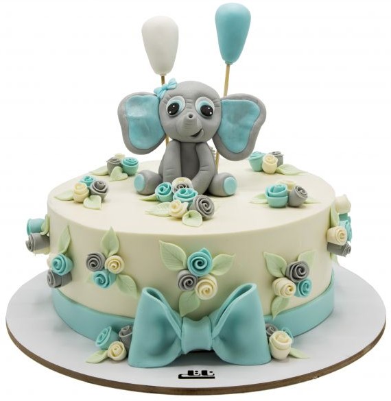 کیک تولد پسرانه فیل بامزه (BB384) | قنادی ناتلی