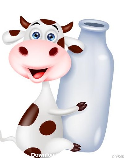 عکس گاو روی پاکت شیر