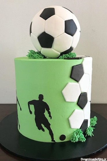 عکس کیک تولد پسرانه خوشگل فوتبالی