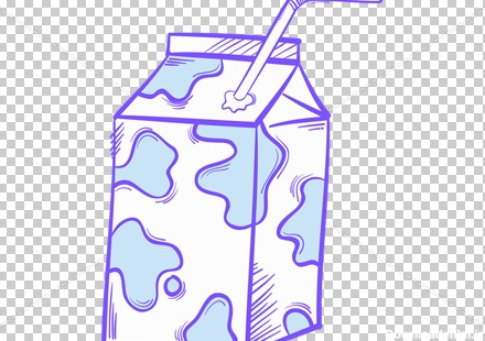 Borchin-ir-milk cartoon box pngformat دانلود پاکت شیر و نی روی آن۲