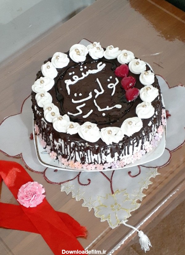 کیک تولد همسر عزیزم | سرآشپز پاپیون