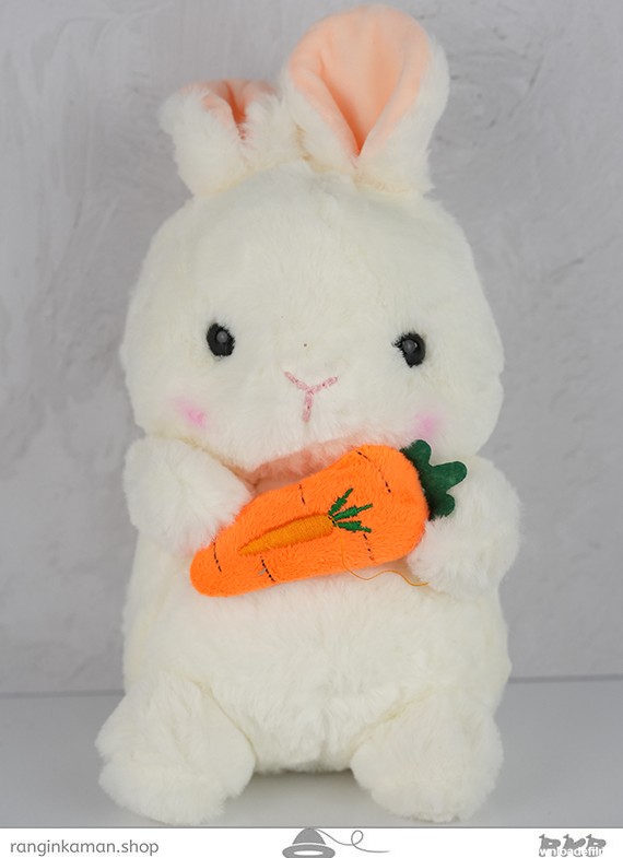 عروسک خرگوش هویج به دست Carrot rabbit doll in hand - فروشگاه رنگین ...