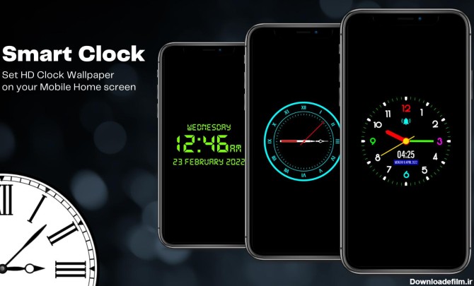 دانلود APK دیجیتال ساعت روی صفحه گوشی برای Android - آخرین نسخه