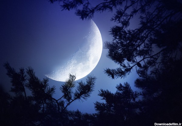 عکس از زیباترین حالت ماه در هفته اول در آسمان صاف با کیفیت بالا