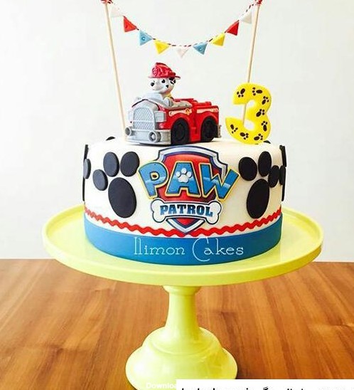 عکس کیک تولد سگهای نگهبان دخترانه