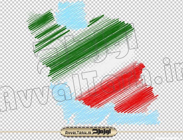 تصویر png نقشه ایران به رنگ پرچم :: اول طرح
