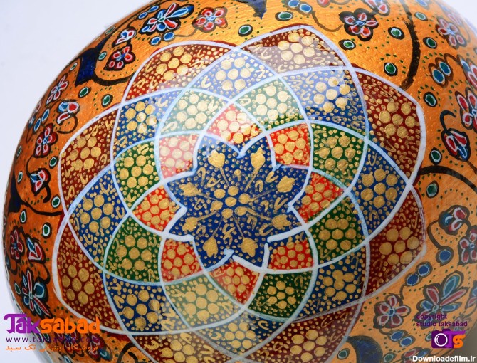 تخم شترمرغ نقاشی شده زیبا و ارزان اثر دست هنرمندان اصفهانی