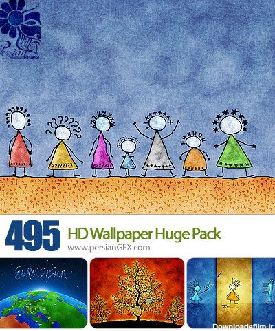 دانلود تصاویر والپیپر عکس های فانتزی رنگارنگ - HD Wallpaper Huge Pack
