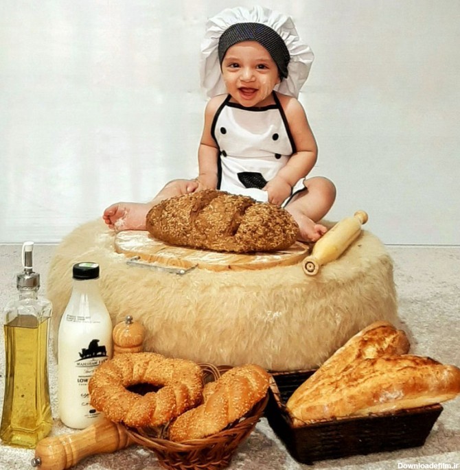 قیمت و خرید لباس عکاسی کودک مدل آشپزی بسته دو عددی