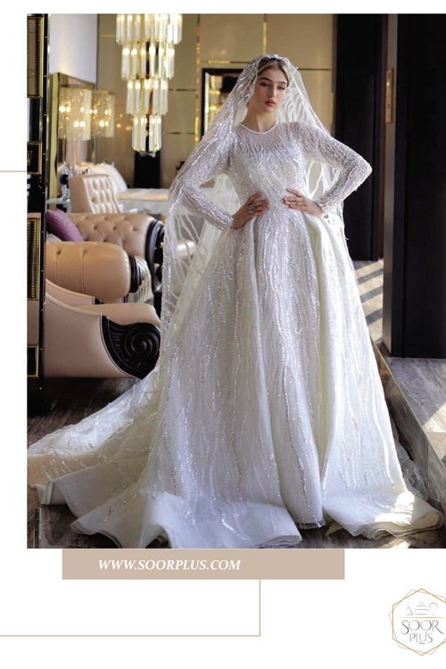 مدل لباس عروس سفید مزونی {ساده، پفی، پوشیده} + عکس - سورپلاس