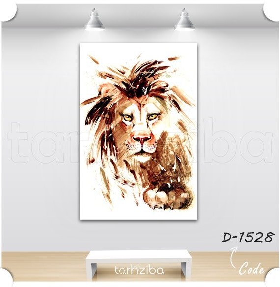 تابلو عکس شیر سلطان جنگل برای تزیین دیوارهای منزل | طرح زیبا