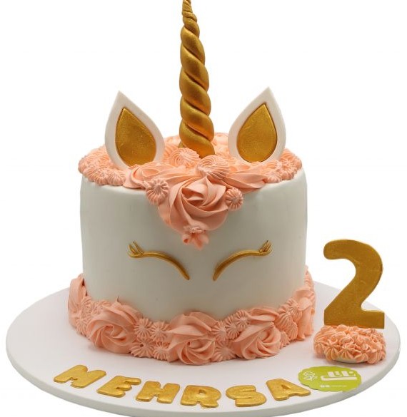 کیک تولد دخترانه اسب تک شاخ 2 (BB179) | قنادی ناتلی