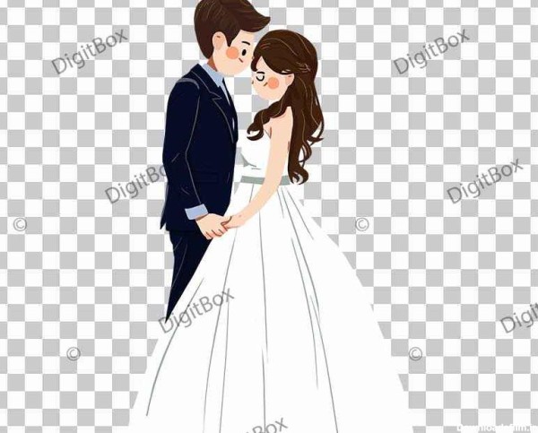 عکس عروس و داماد کارتونی - دیجیت باکس - DigitBox