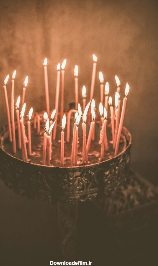 عکس کیک تولد و شمع