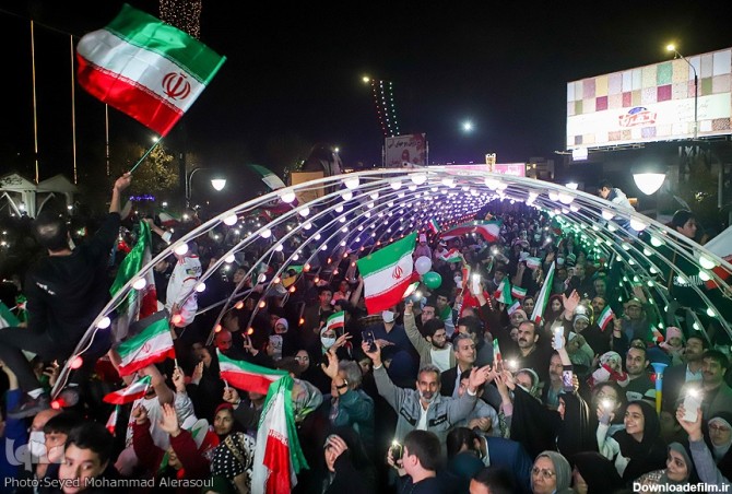 عکس | شادی مردم مشهد پس از پیروزی ایران مقابل ولز
