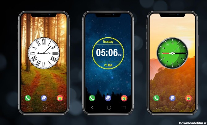 دانلود APK دیجیتال ساعت روی صفحه گوشی برای Android - آخرین نسخه