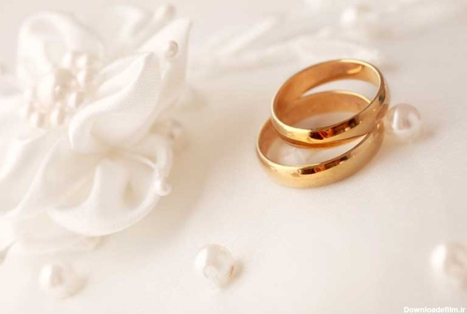 دانلود تصویر با کیفیت حلقه ازدواج با گل پارچه ای | تیک طرح مرجع ...