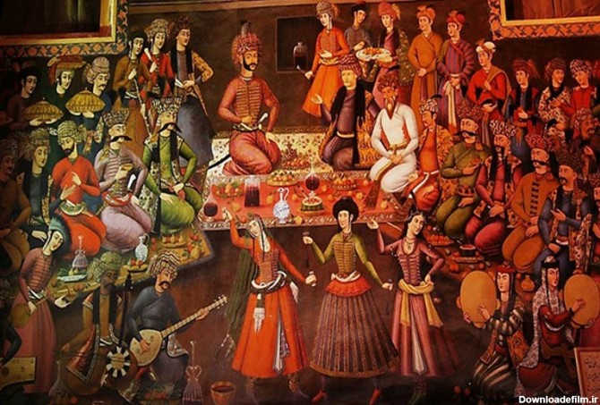 تابلویی قدیمی از جشن های ایرانی