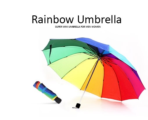 چتر تاشو رنگین کمانی