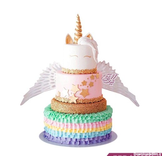 مدل کیک تولد دخترانه - کیک اسب تک شاخ پرواز میکند | کیک آف