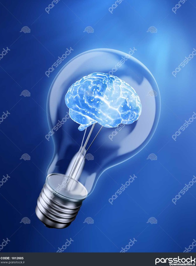 مغز در یک لامپ - مفهوم ایده 1012685