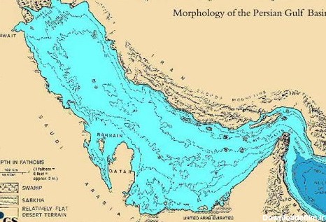 عکس نقشه دریای خلیج فارس