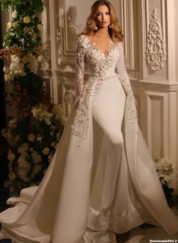 مدل لباس عروسی صورتی