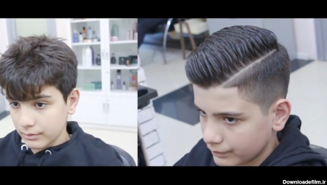 آموزش آرایشگری مدل موی پسرانه - اصلاح و کوتاه کردن موی سر کودک و نوجوان