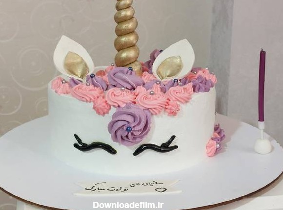طرز تهیه کیک تولد با تم اسب تک شاخ ساده و خوشمزه توسط Noshin Grami ...