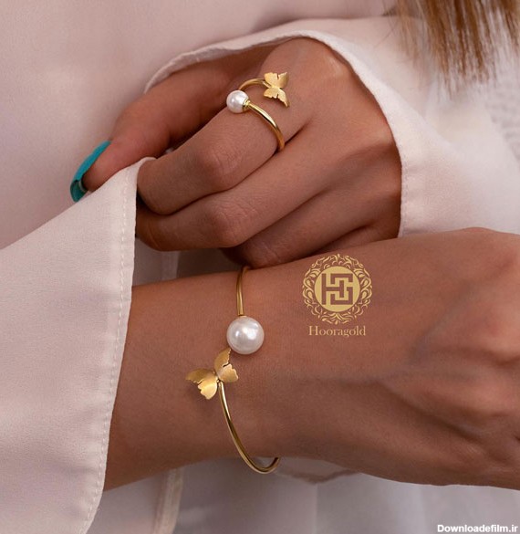 قشنگ ترین مدل های ست دستبند و انگشتر طلا + عکس