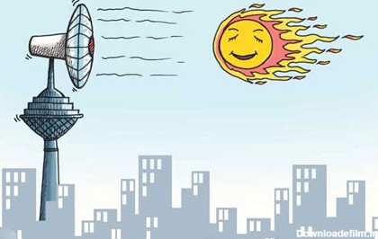 کاریکاتور تابستان و گرمای هوا