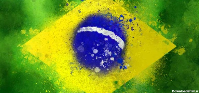 طرح لایه باز پس زمینه پرچم برزیل