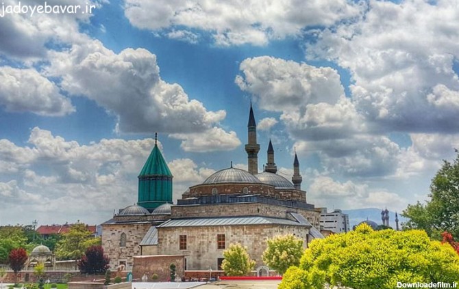 آرامگاه مولانا در جنوب شرقی شهر قونیه پایتخت فرهنگی کشور ترکیه