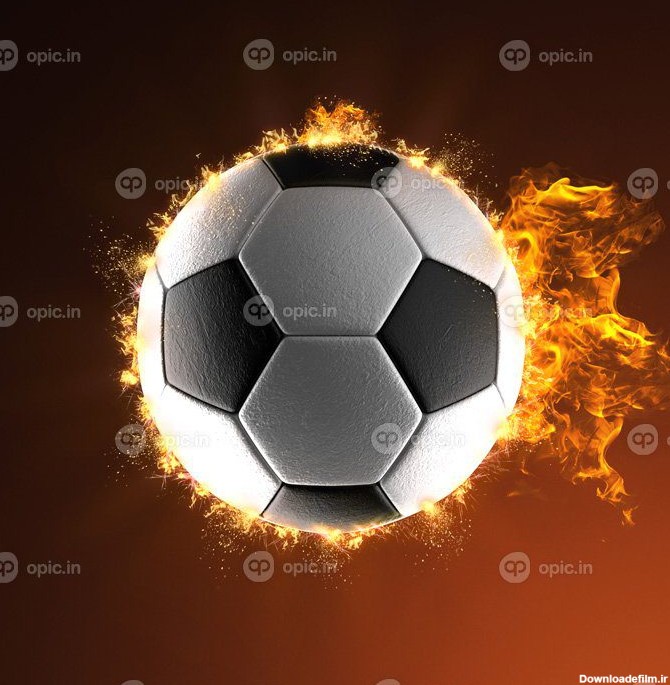 دانلود عکس توپ فوتبال در آتش | اوپیک