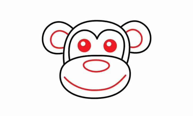 نقاشی میمون کودکانه با 2 آموزش ویدئویی
