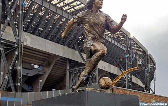 رونمایی از مجسمه مارادونا در ورزشگاه ناپولی(عکس) | ورزش سه