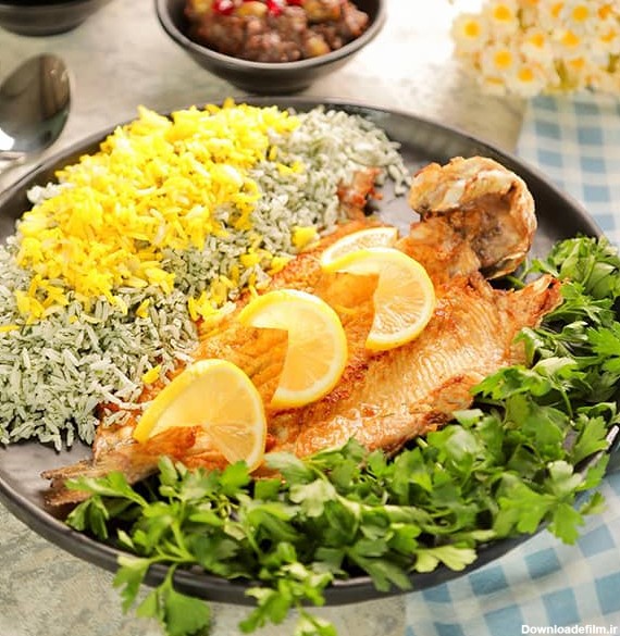 طرز تهیه سبزی پلو با ماهی به روش مجلسی با ماهی قزل آلا