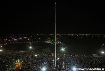 آیین نصب پرچم شب اول محرم در امامزاده عبدالله(ع) شوشتر