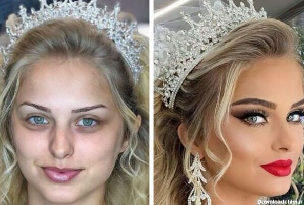 تصویر قبل و بعد از آرایش عروسی این زنان را ببینید