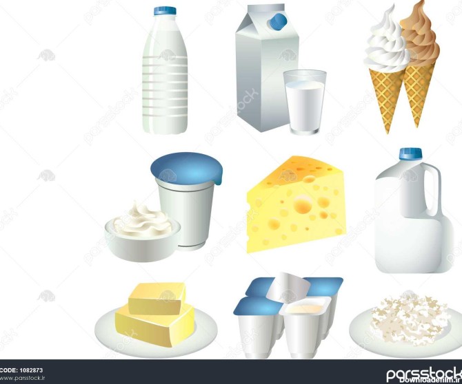 شیر، شیر محصولات عکس های واقعی مجموعه ای بردار 1082873