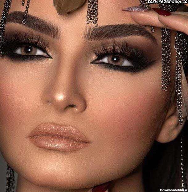 مدل آرایش خلیجی و آرایش چشم عربی غلیظ عروس • مجله تصویر زندگی